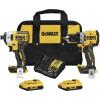 imageDEWALT 20V MAX XR Cordless 12 in DrillDriver and 14 in Impact Driver Kit with 2 2Ah Batteries amp Charger DCK248D2