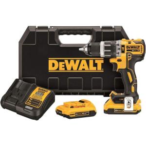 DEWALT 20V MAX* XR Compact Hammer Drill Kit, 1/2-Inch, 2.0-Amp Hour (DCD796D2), Multicolor(Hammer Drill Kit Only)