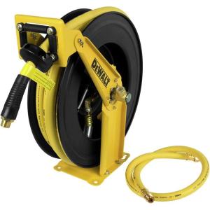 DEWALT DXCM024-0344 Double Arm Hose Reel with 1/2″ x 50′ Premium Rubber Hose(Hose Reel)