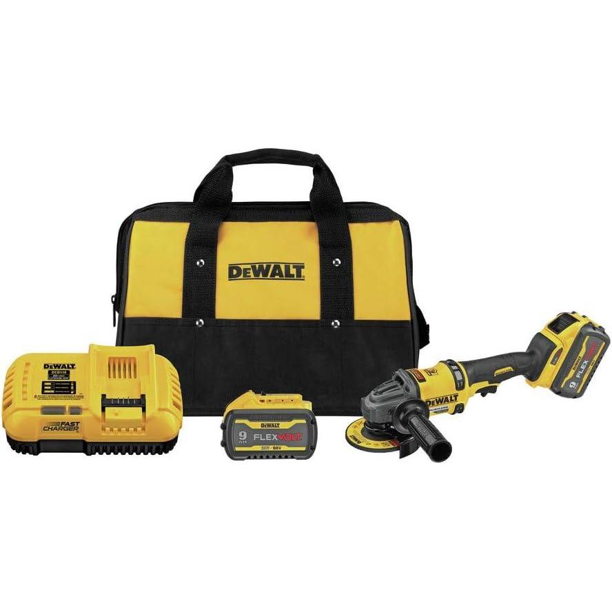 imageDEWALT FLEXVOLT 60V MAX Angle Grinder with Kickback Brake Kit 412Inch to 6Inch DCG418X2