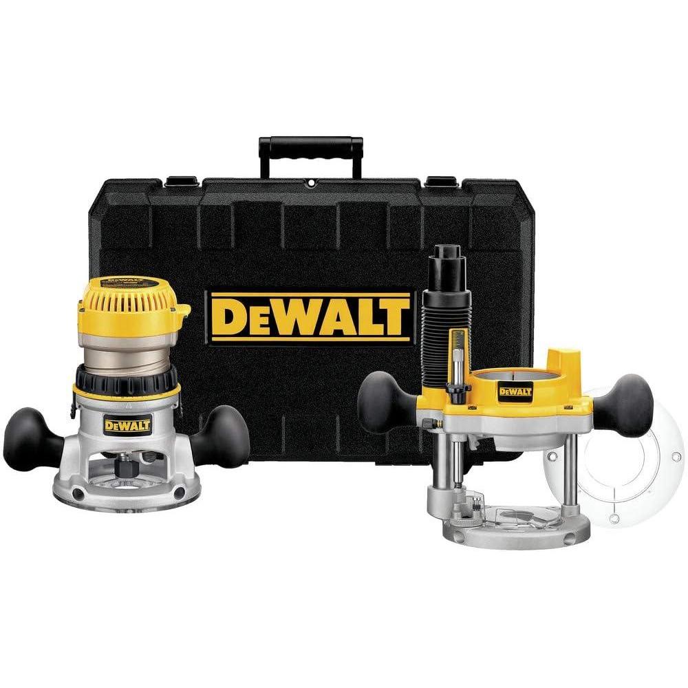 imageDEWALT Router FixedPlunge Base Kit Variable Speed 12Amp 214HP DW618PK