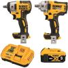 imageDEWALT 20V MAX Impact Wrench Cordless 2Tool Combo Kit 12Inch MidRange and 38inch Compact with 5ah Battery and Charger DCK205P1Impact Wrench Combo Kit