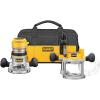 imageDEWALT Router Fixed and Plunge Base Kit Soft Start 12Amp 24000 RPM Variable Speed Trigger Corded DW618PKBRouter