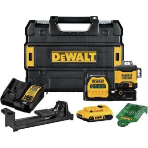 DEWALT 20V/12V MAX Laser Level, 3 x 360, Green, Bare Tool Only (DCLE34030GB)(Laser Level Kit)