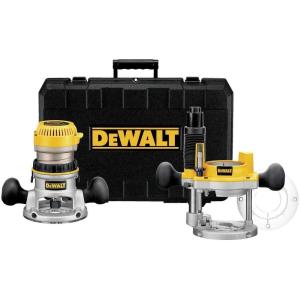 DEWALT Router Fixed/Plunge Base Kit, Variable Speed, 12-Amp, 2-1/4-HP (DW618PK)