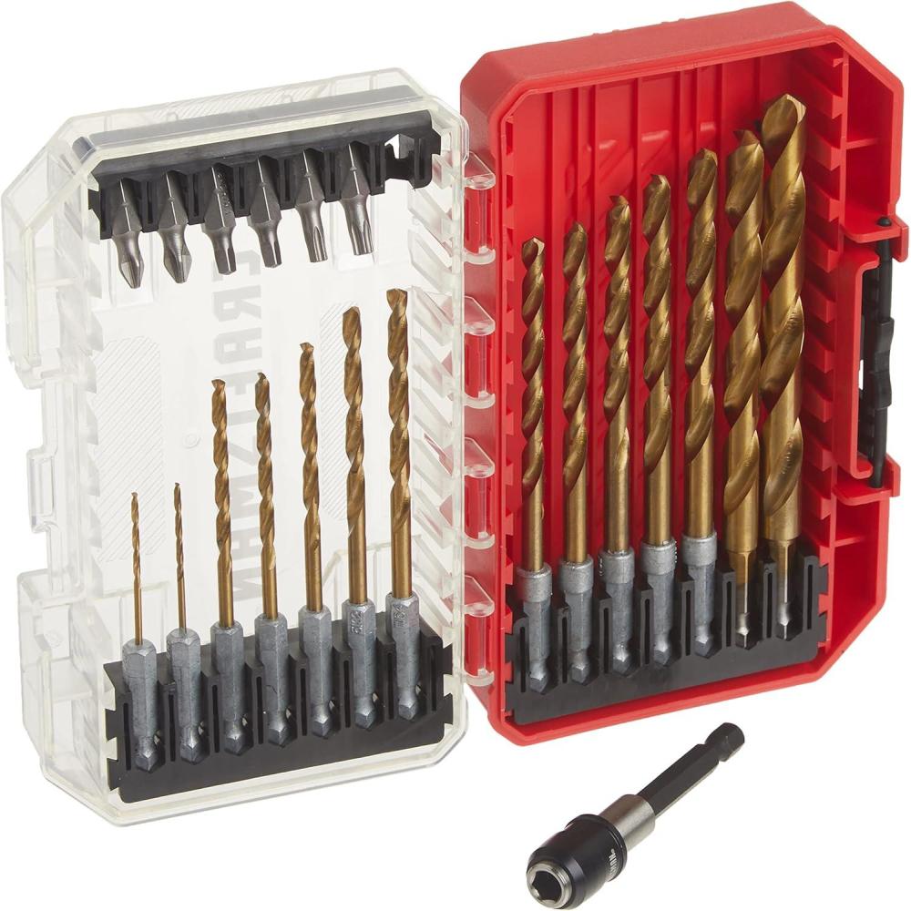 imageCRAFTSMAN Drill Bit SetScrewdriver Set Titanium Nitride Coated 21pc CMAM3211