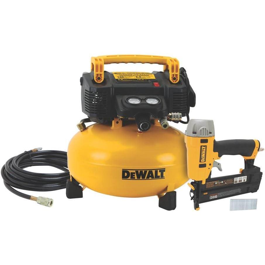 imageDEWALT DWC1KITB Brad Nailer and Compressor Combo Kit