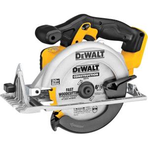 DEWALT 20V MAX Circular Saw, Cordless Sidewinder Style Portable, 6-1/2-Inch Blade, 5150 RPM, 0-50 Degree Bevel Capability, Battery Not Included (DCS391B)(Yellow)