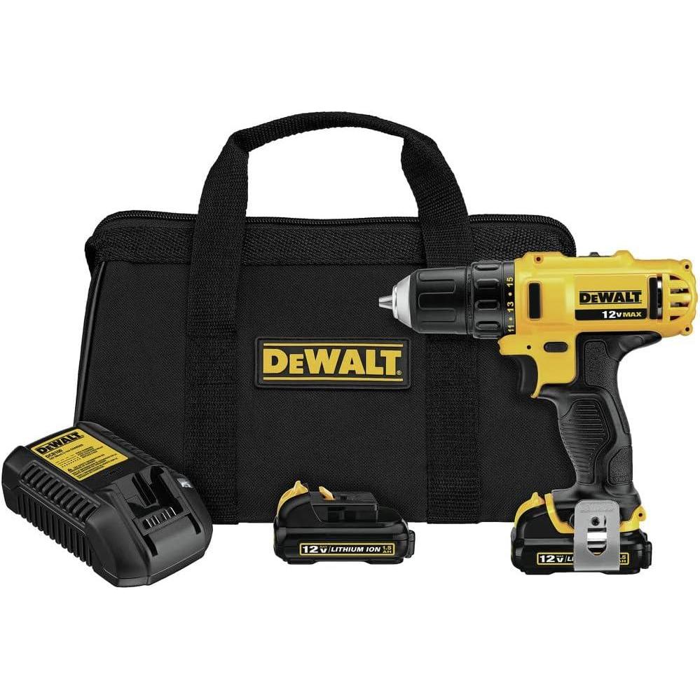imageDEWALT 12V MAX 38 Inch Cordless DrillDriver Kit with Battery and Charger Included DCD710S2Drill Driver Kit