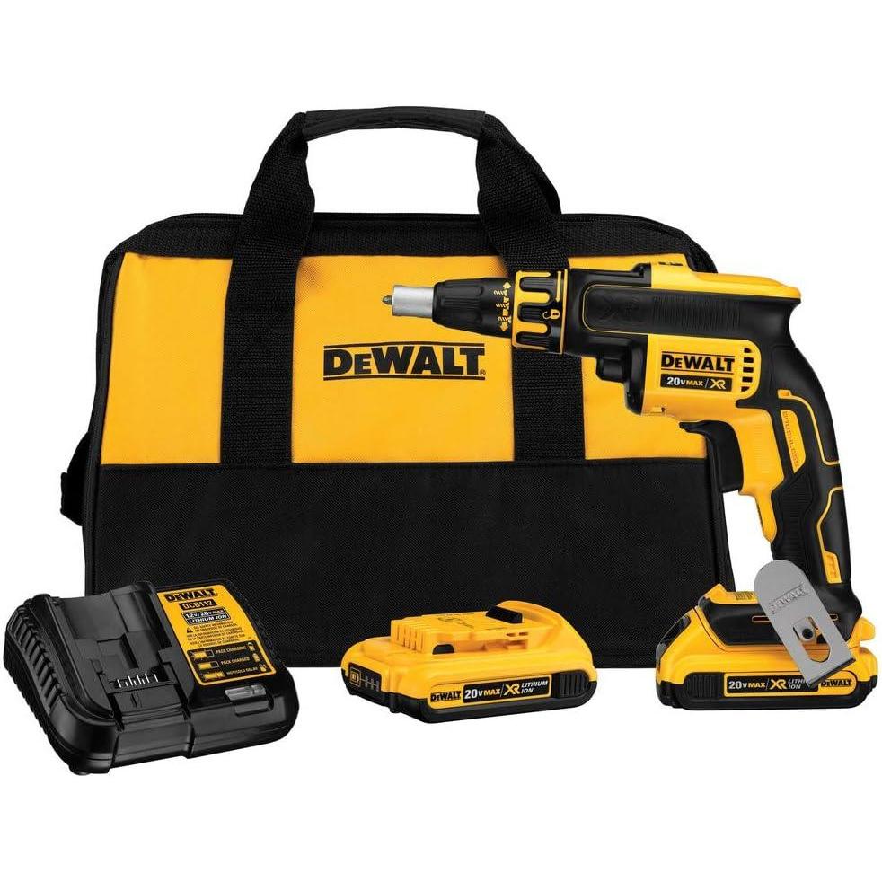 imageDEWALT 20V MAX XR Drywall Screw Gun Kit Brushless DCF620D2NEW  20V MAX XR Drywall Screwgun Kit