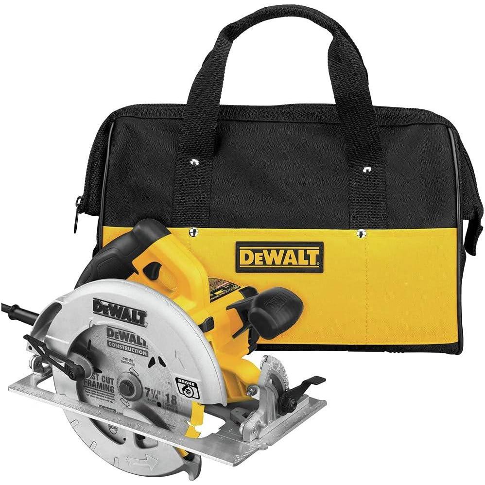 imageDEWALT Circular Saw 714 inch Pivoting with up to 57 Degree Bevel Corded DWE575SBCircular Saw Only