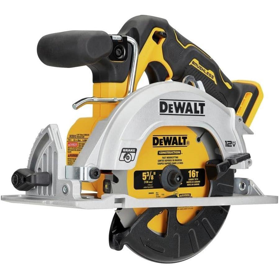 imageDEWALT XTREME 12V MAX BRUSHLESS 538 CIRCULAR SAW Tool Only DCS512BYellow