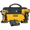 imageDEWALT 20V MAX Cordless Drill and Impact Driver Power Tool Combo Kit  Includes 2 Batteries Charger and Bag DCK240C2