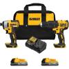 imageDEWALT 20V MAX Drill and Impact Driver Power Tool Set 2 POWERSTACK Batteries Included DCK274E2
