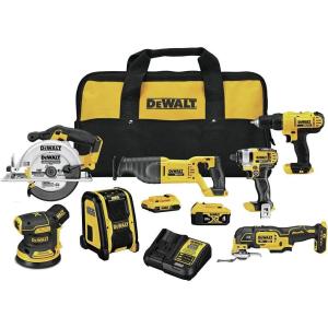 DEWALT 20V MAX* Cordless Drill Combo Kit, 7-Tool (DCK771D1M1)(7-Tool Combo Kit Only)