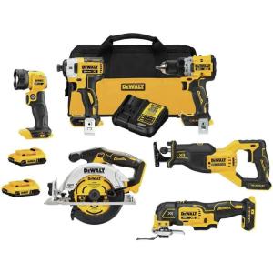 DEWALT 20V MAX* XR Cordless Combo Kit (6-Tool) with (2) Ah Batteries and Charger (DCK648D2)