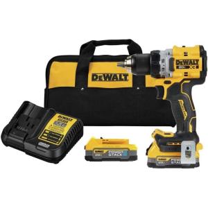 DEWALT 20V MAX XR Cordless Drill Kit, Drill and Driver, 1/2″, Batteries, Charger, and Bag Included(DCD800E2)