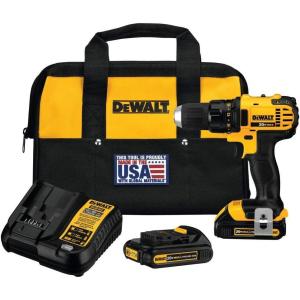 DeWalt DCD780C2 20V Li-ion Compact Drill/Driver Kit, full size(Drill/Driver Kit Only)
