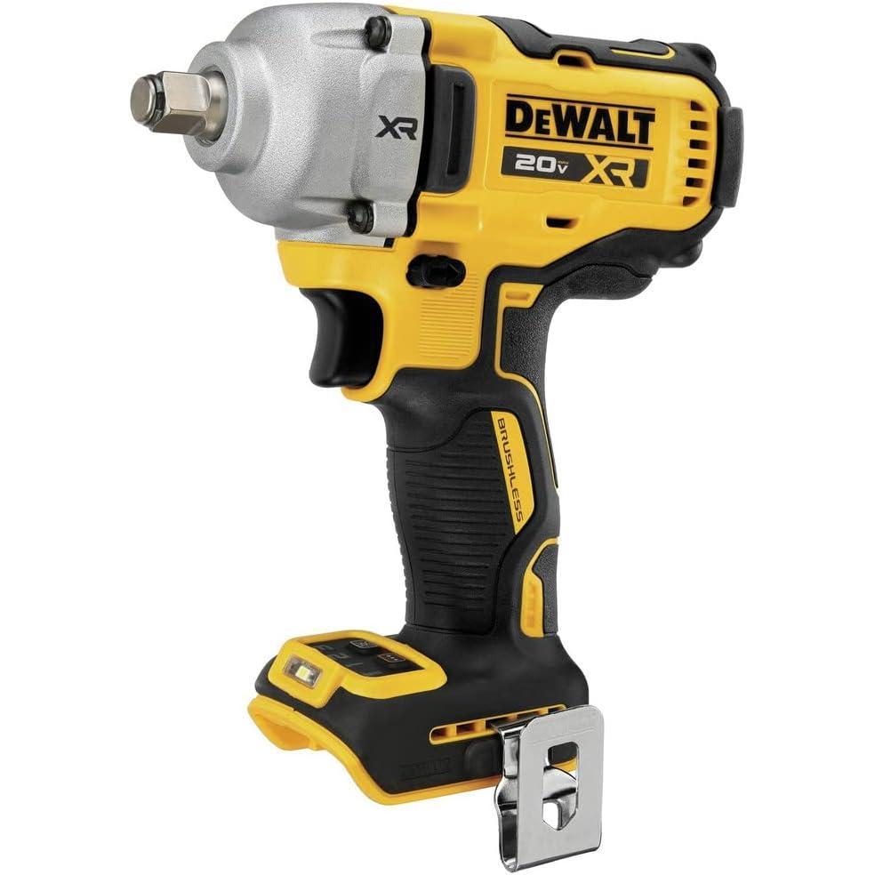 imageDEWALT 20V MAX Cordless Impact Wrench 12 Hog Ring Includes LED Work Light and Belt Clip Bare Tool Only DCF891B