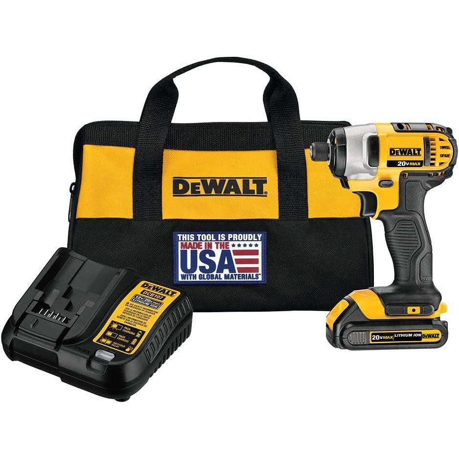 imageDEWALT 20V MAX Impact Driver Kit 14Inch Battery and Charger Included DCF885C1Impact Driver Kit