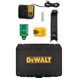 DEWALT 12V MAX Laser Level, Cross Line Laser, 2 Spot, Green, Battery and Charger Included (DW0822LG)(Cross Line Laser)