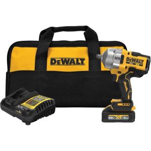 DEWALT 20V MAX Cordless Impact Wrench, 1/2″ Hog Ring, High Torque, Brushless, Bare Tool Only (DCF961B)(Kit with Battery)