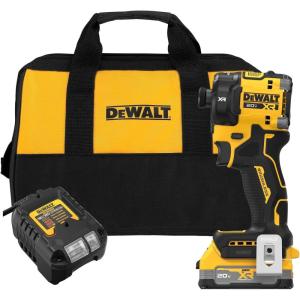 DEWALT 20V MAX XR 1/4 Inch Quiet Hydraulic Cordless Impact Driver Kit with POWERSTACK Battery and Charger (DCF870E1)