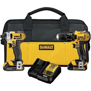 DEWALT (DCK280C2) 20V MAX Impact Driver and Drill Combo Kit