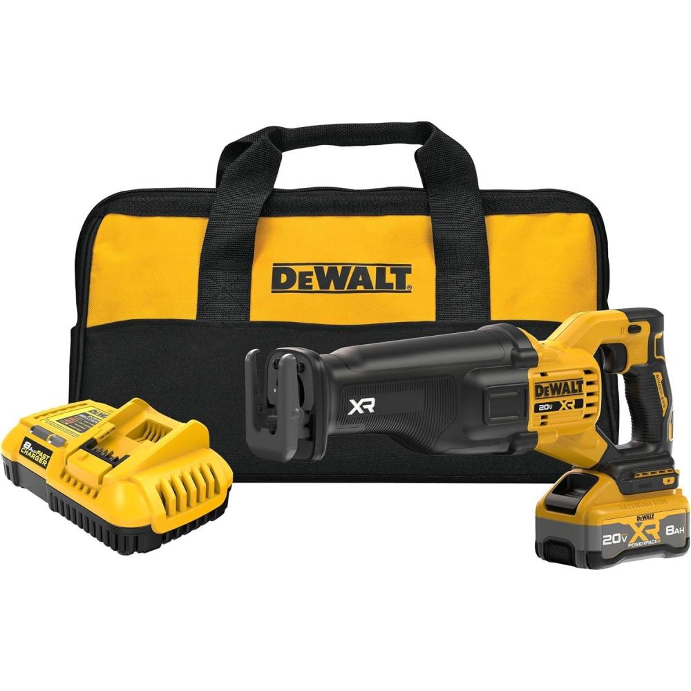 imageDEWALT 20V MAX XR Cordless Reciprocating Saw Kit XR POWERPACK with Battery and Charger Included DCS384WW1