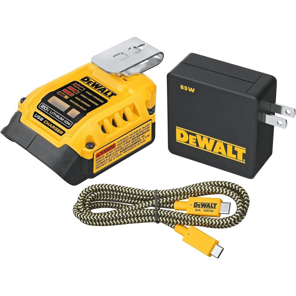 imageDEWALT Battery Charger and USB Wall Charging Kit DCB094K