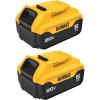 imageDEWALT 20V MAX XR 5 Ah Lithium Ion Battery 2Pack Premium High Capacity Cordless Tool Battery Packs DCB205250Ah Batteries Only