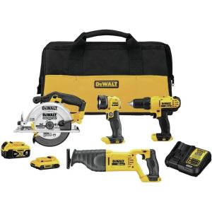 DEWALT 20V MAX Power Tool Combo Kit, 4-Tool Cordless Power Tool Set with Battery and Charger (DCK445D1M1)(DCK445D1M1)