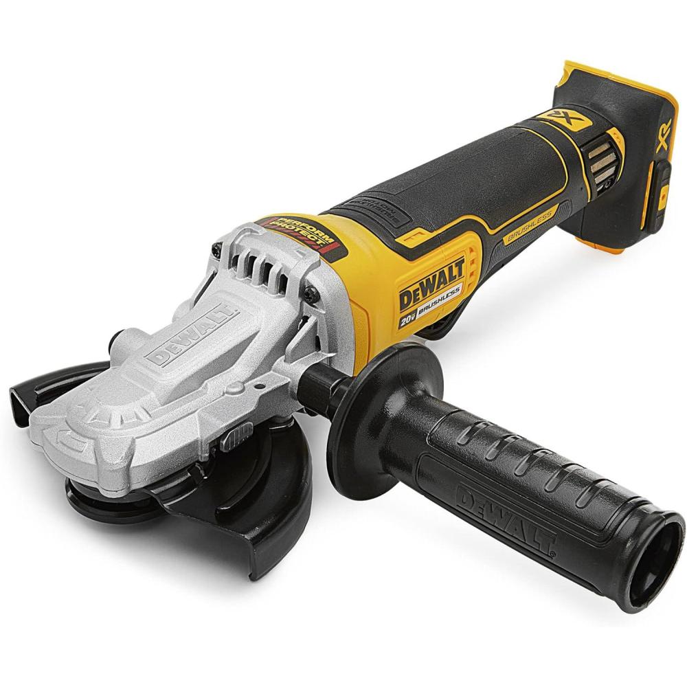 imageDEWALT 20V MAX XR Angle Grinder with Brake 5Inch Flathead Paddle Switch Tool Only DCG413FB