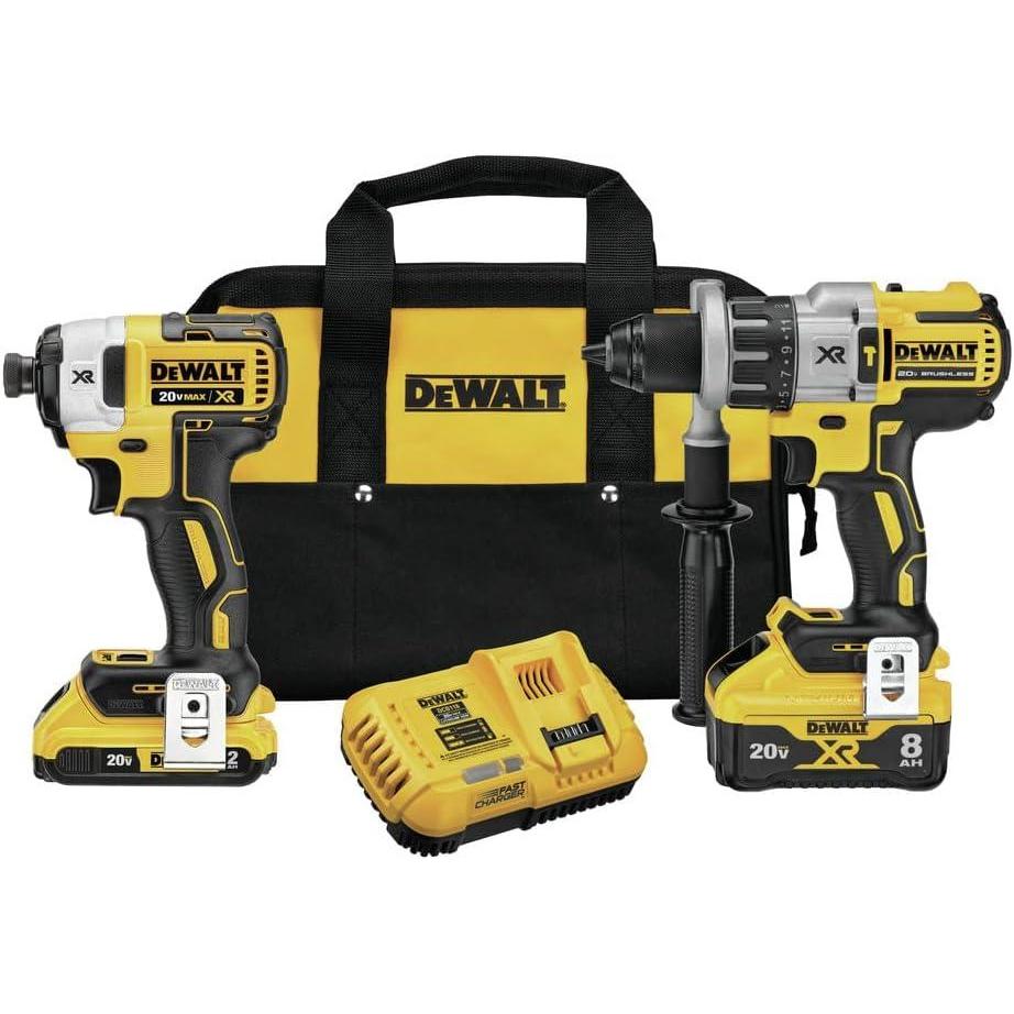imageDEWALT 20V MAX XR Cordless Drill Combo Kit Hammer Drill amp Impact Driver with Battery and Charger Included Power Detect Technology DCK299D1W1