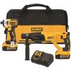 imageDEWALT DCK233P2 20V MAX XR Brushless 1 SDS PLUS Rotary Hammer and Impact Driver KitHammer and Impact Driver Kit
