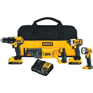 DEWALT 20V MAX Combo Kit, Compact 4-Tool (DCK420D2)(4-Tool Combo Kit Only)
