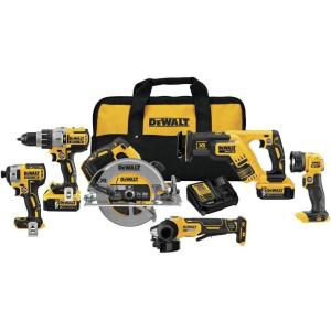 DEWALT 20V MAX* Cordless Drill Combo Kit, 6-Tool (DCK695P2)(Combo Kit)