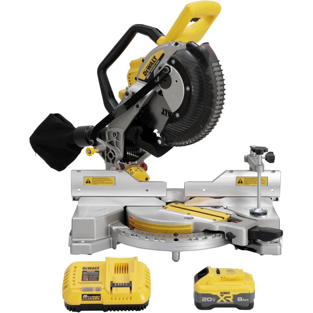 imageDEWALT 20V MAX 714Inch Miter Saw Cordless DCS361M120V 10IN Miter Saw