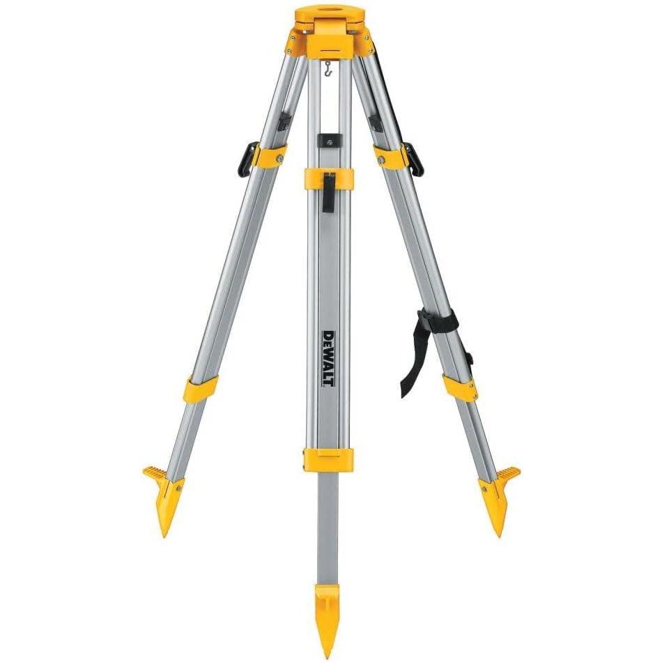 imageDEWALT Tripod Stand Heavy Duty Construction Tripod BuiltIn Strap for Easy Transport on Jobsites DW0737