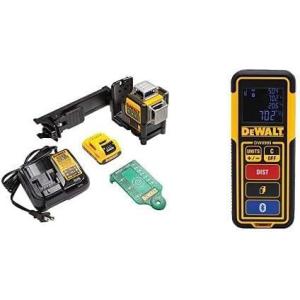 DEWALT 12V MAX Line Laser, 3 X 360, Green with Laser Measure Tool/Distance Meter, 100-Feet with Bluetooth (DW089LG & DW099S)