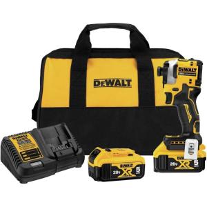 DEWALT Atomic 20V MAX* 1/4 in. Brushless Cordless 3-Speed Impact Driver Kit (DCF850P2)