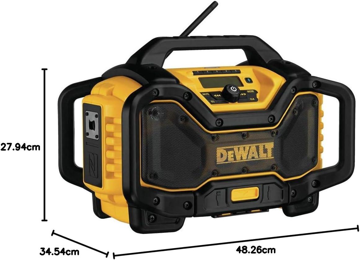 imageDEWALT 20V MAX Bluetooth Radio 100 ft Range Portable for Jobsites DCR025Jobsite Radio Only