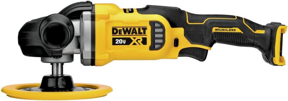 imageDEWALT 20V MAX XR Cordless Polisher Rotary Variable Speed 7Inch 180 mm Tool Only DCM849B