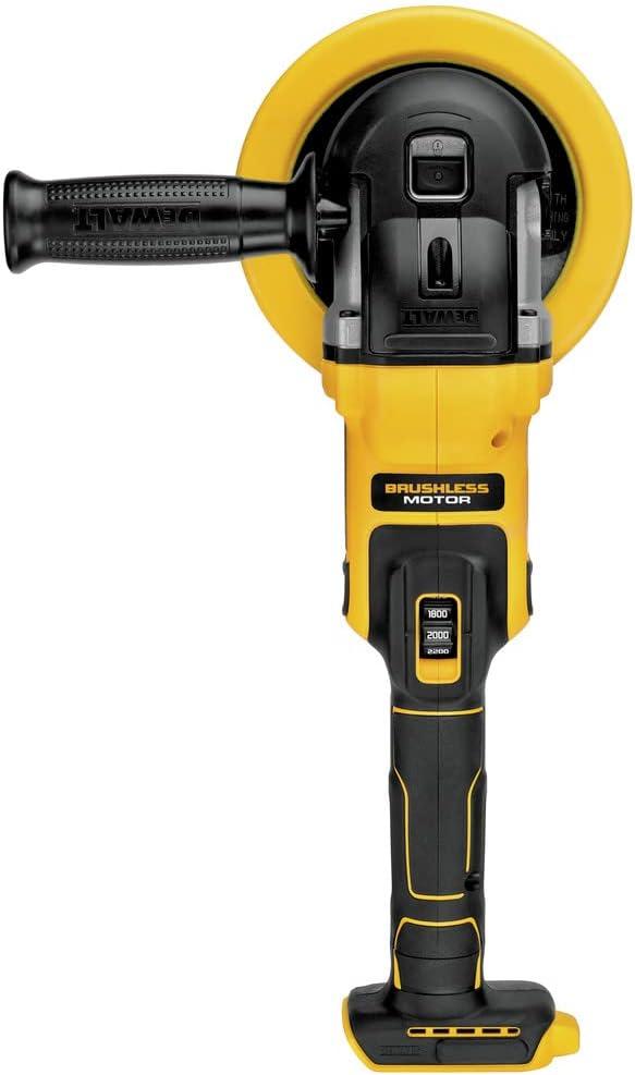 imageDEWALT 20V MAX XR Cordless Polisher Rotary Variable Speed 7Inch 180 mm Tool Only DCM849B