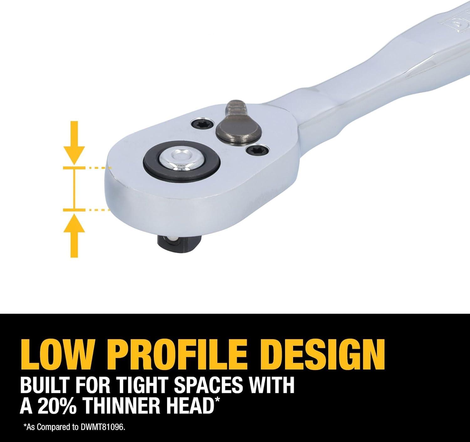 imageDEWALT Mechanics Tools Kit and Socket Set 142Piece 14 amp 38 Drive MMSAE DWMT73802NEW 142 Piece Set