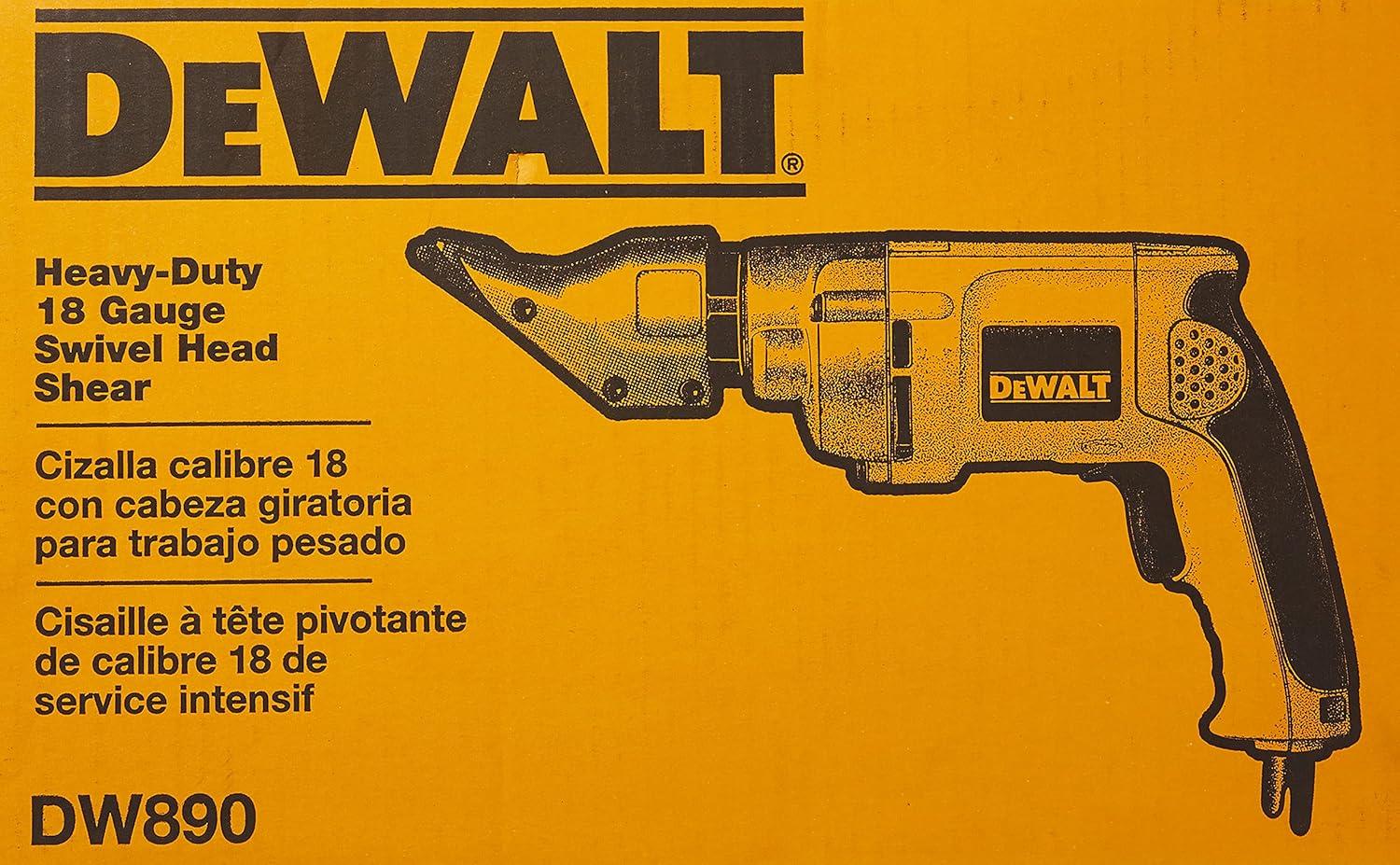 imageDEWALT Metal Shear Swivel Head 18GA DW890  Yellow