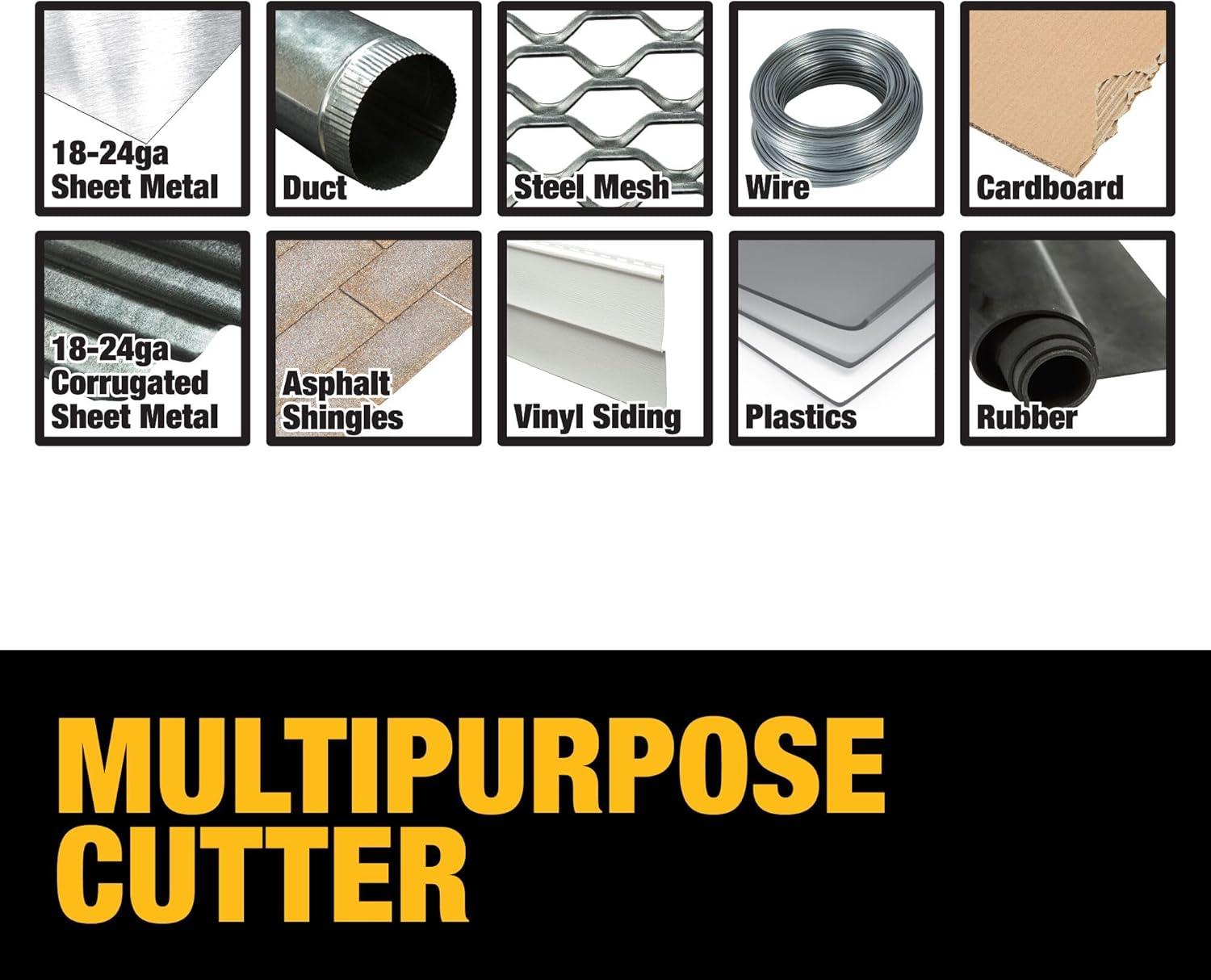 imageDEWALT Metal ShearCutter Drill Attachment Impact Ready 360 Degree Pivoting Head Cuts 18GA Material DWASHRIRYellow BlackShears Attachment