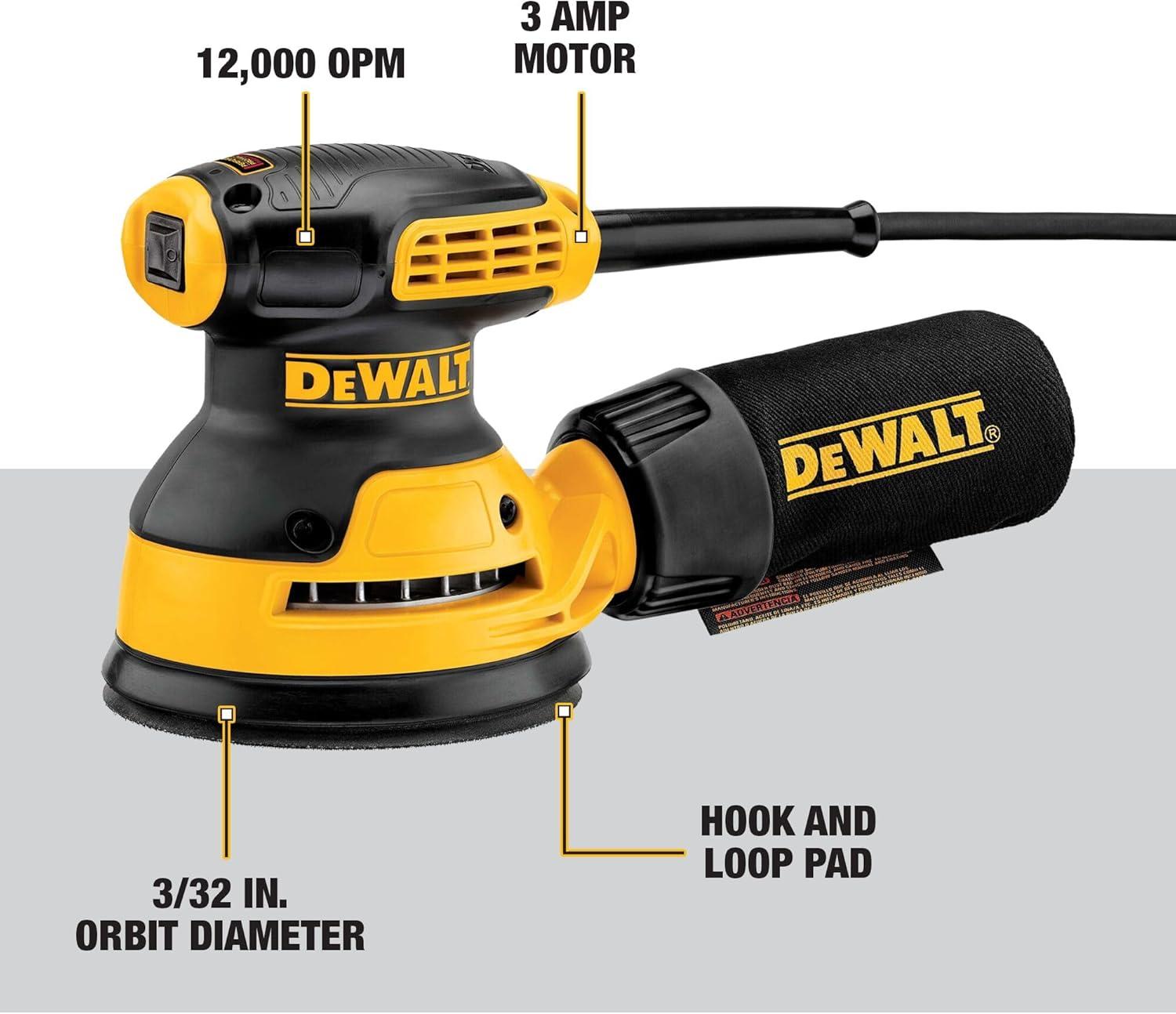 imageDEWALT Orbital Sander 5 Inch Palm Sander Tool 12000 OPM DWE6421Sander
