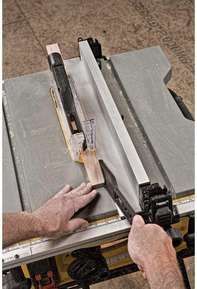 imageDEWALT Table Saw 10 Inch 15 Amp 32 Inch Rip Capacity Dust Collector Scissor Stand DWE7491X