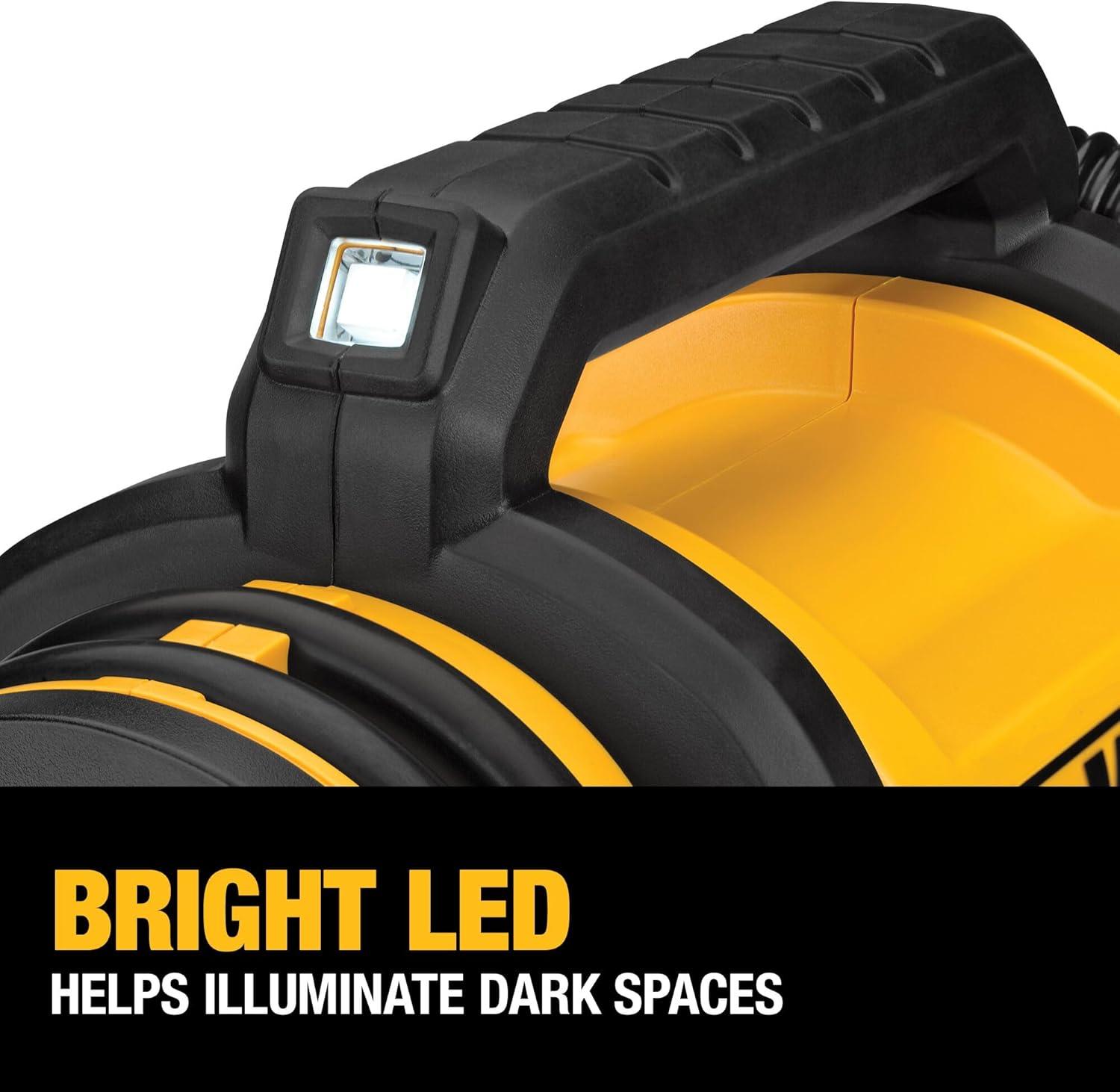 imageDEWALT Tire Inflator Portable Air Compressor 20V MAX Car Air Pump with Automatic Shut Off LED Light Tool Only DCC020IBInflator Tool Only